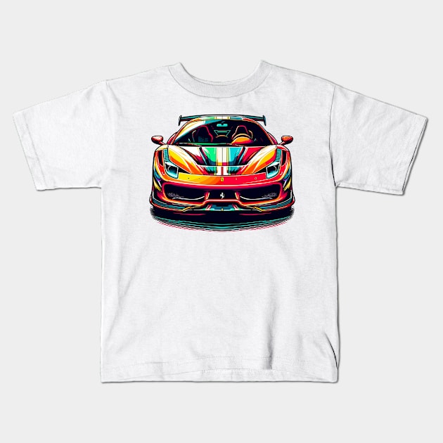 Ferrari 458 Kids T-Shirt by Vehicles-Art